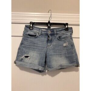 Pilcro & the Letterpress distressed Slim Boyfriend denim jean shorts Size 25